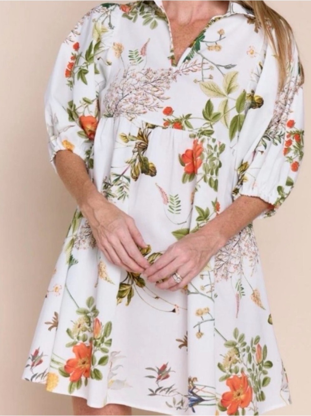Sofia Made in Italy Fleur Dress Giardino Floral Print Italian Dress Tropical